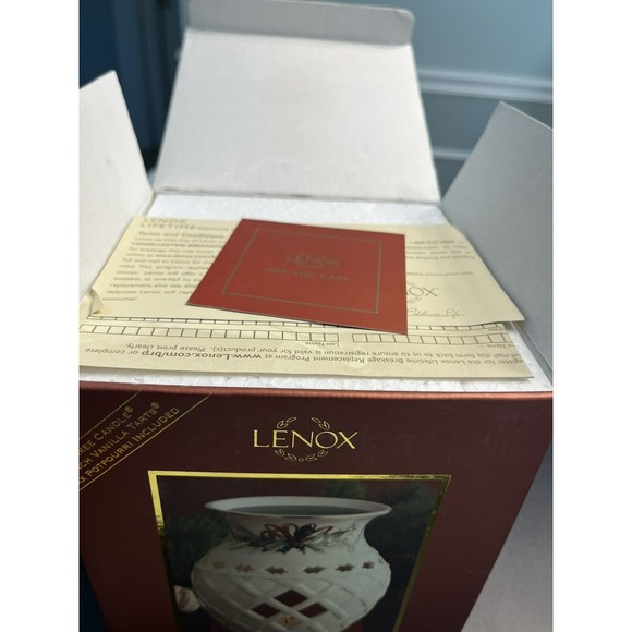 NIB - Lenox Winter Greetings Fragrance Warmer Yankee Candle Vanilla Tart Wax - Picture 7 of 12